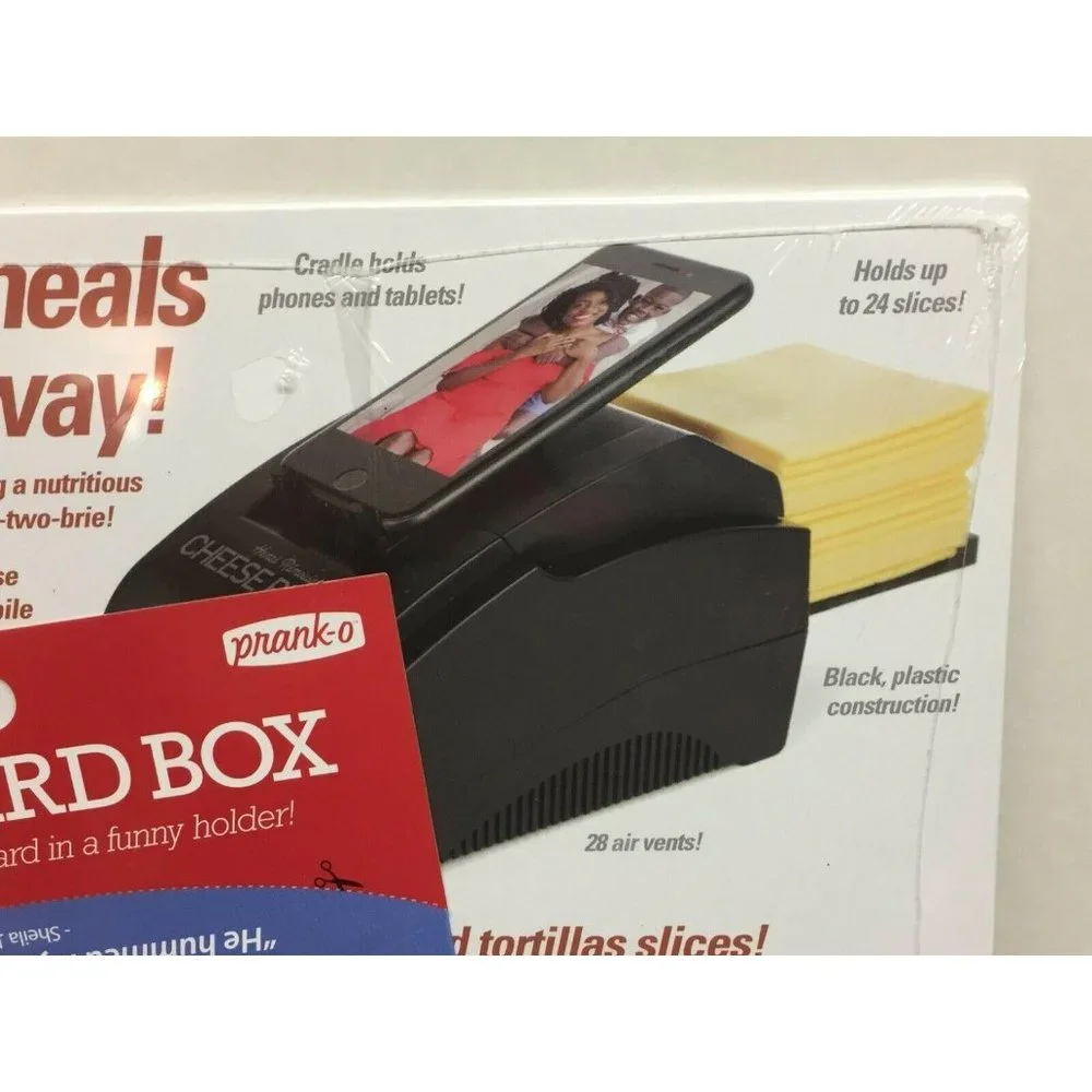 Prank Gift Box Cheese Printer Wrap Small Real Funny Henri Joke Fake Gag Card